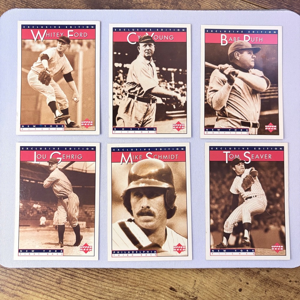 1995 Sonic Upper Deck Baseball Complete 20 Card Set Nolan Ryan Babe Ruth Ty Cobb
